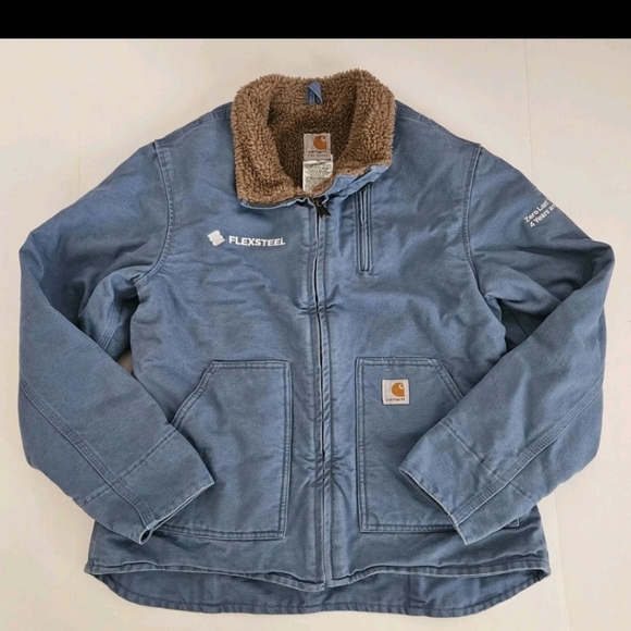 Vintage Y2K Carhartt WOMENS WJ022 FHB blue arctic work wear jacket